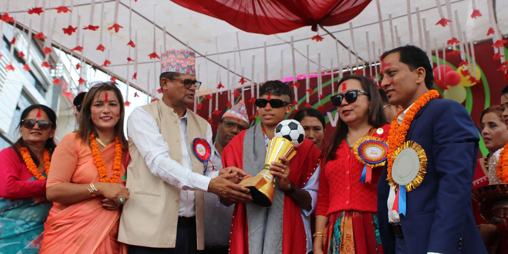 Featured Image of the news article राष्ट्रिय महिला फुटबल कप्तान सबित्रा भण्डारी सम्मानित