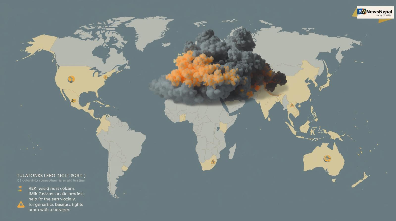Featured Image of the news article इथियोपियाबाट उठेको ज्वालामुखीको खरानी दिल्लीसम्म पुगेपछि उडान प्रभावित